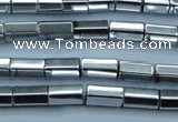 CHE751 15.5 inches 5*8mm faceted tube plated hematite beads