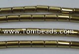 CHE761 15.5 inches 2*4mm tube plated hematite beads wholesale