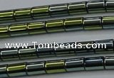 CHE769 15.5 inches 3*5mm tube plated hematite beads wholesale