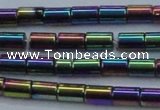 CHE770 15.5 inches 3*5mm tube plated hematite beads wholesale