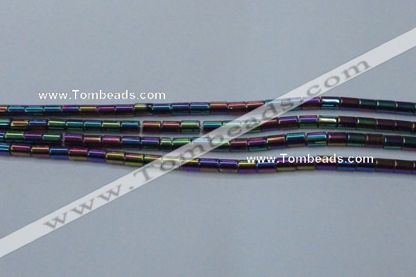 CHE770 15.5 inches 3*5mm tube plated hematite beads wholesale