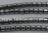 CHE775 15.5 inches 2*2mm drum plated hematite beads wholesale