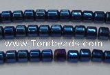 CHE781 15.5 inches 2*2mm drum plated hematite beads wholesale