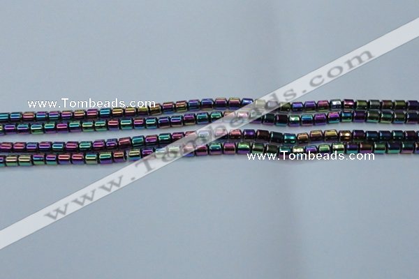 CHE790 15.5 inches 4*4.5mm drum plated hematite beads wholesale