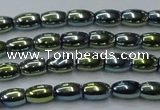 CHE798 15.5 inches 3*5mm rice plated hematite beads wholesale