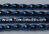 CHE799 15.5 inches 3*5mm rice plated hematite beads wholesale