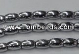 CHE801 15.5 inches 4*6mm rice plated hematite beads wholesale