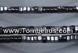 CHE821 15.5 inches 3*3mm hexagon hematite beads wholesale