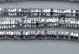 CHE825 15.5 inches 1*2mm hexagon plated hematite beads wholesale