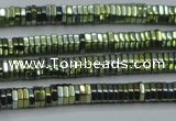 CHE828 15.5 inches 1*2mm hexagon plated hematite beads wholesale