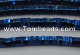 CHE831 15.5 inches 1*2mm hexagon plated hematite beads wholesale