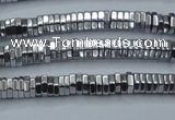 CHE833 15.5 inches 1*3mm hexagon plated hematite beads wholesale