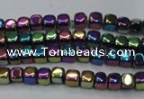 CHE852 15.5 inches 2*2mm dice platedhematite beads wholesale