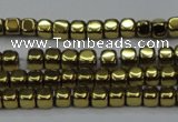 CHE856 15.5 inches 2*2mm dice platedhematite beads wholesale