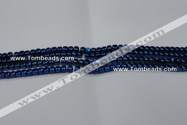 CHE859 15.5 inches 3*3mm dice platedhematite beads wholesale