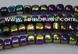 CHE860 15.5 inches 3*3mm dice platedhematite beads wholesale