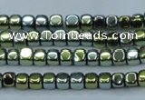 CHE863 15.5 inches 3*3mm dice platedhematite beads wholesale