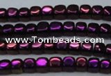 CHE870 15.5 inches 4*4mm dice platedhematite beads wholesale