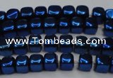 CHE872 15.5 inches 4*4mm dice platedhematite beads wholesale