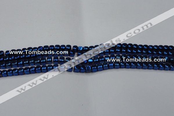 CHE872 15.5 inches 4*4mm dice platedhematite beads wholesale