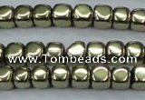 CHE875 15.5 inches 2*2mm dice plated hematite beads wholesale