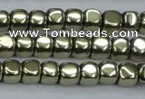 CHE876 15.5 inches 3*3mm dice plated hematite beads wholesale