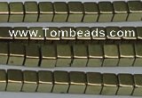 CHE879 15.5 inches 2*2mm cube plated hematite beads wholesale