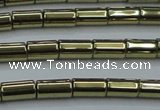 CHE883 15.5 inches 3*5mm tube plated hematite beads wholesale