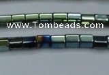 CHE890 15.5 inches 2*2mm faceted tube plated hematite beads wholesale