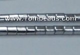 CHE896 15.5 inches 3*3mm faceted tube plated hematite beads wholesale