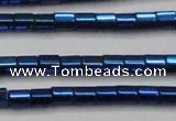 CHE902 15.5 inches 3*3mm faceted tube plated hematite beads wholesale