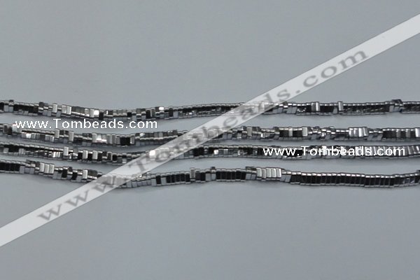 CHE918 15.5 inches 1*3mm triangle plated hematite beads wholesale