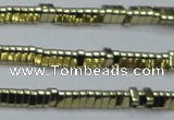 CHE920 15.5 inches 1*3mm triangle plated hematite beads wholesale