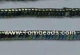 CHE923 15.5 inches 1*3mm triangle plated hematite beads wholesale