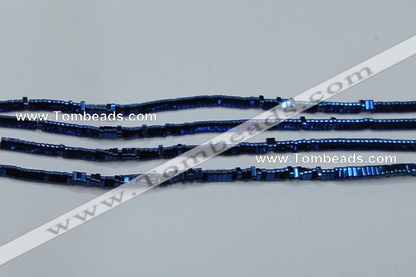 CHE924 15.5 inches 1*3mm triangle plated hematite beads wholesale