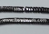 CHE927 15.5 inches 1*2*3mm oval hematite beads wholesale