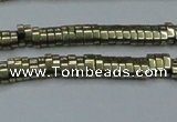 CHE930 15.5 inches 1*2*3mm oval plated hematite beads wholesale