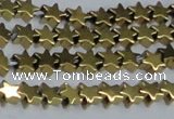 CHE938 15.5 inches 4mm star plated hematite beads wholesale
