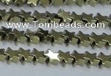 CHE946 15.5 inches 6mm star plated hematite beads wholesale