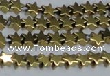 CHE947 15.5 inches 6mm star plated hematite beads wholesale