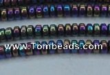 CHE963 15.5 inches 1.5*3mm rondelle plated hematite beads wholesale