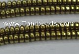 CHE964 15.5 inches 1.5*3mm rondelle plated hematite beads wholesale