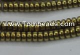CHE968 15.5 inches 2*4mm rondelle plated hematite beads wholesale