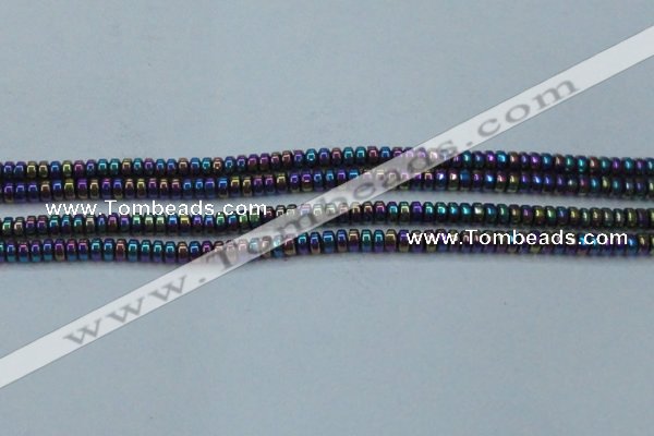 CHE969 15.5 inches 2*4mm rondelle plated hematite beads wholesale