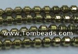 CHE973 15.5 inches 4*4mm plated hematite beads wholesale