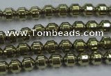 CHE974 15.5 inches 4*4mm plated hematite beads wholesale