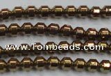 CHE975 15.5 inches 4*4mm plated hematite beads wholesale