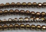 CHE975 15.5 inches 4*4mm plated hematite beads wholesale