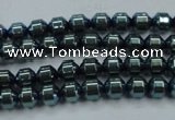CHE976 15.5 inches 4*4mm plated hematite beads wholesale