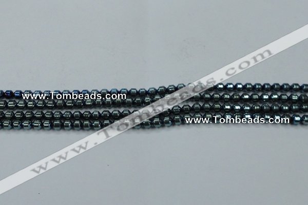 CHE976 15.5 inches 4*4mm plated hematite beads wholesale